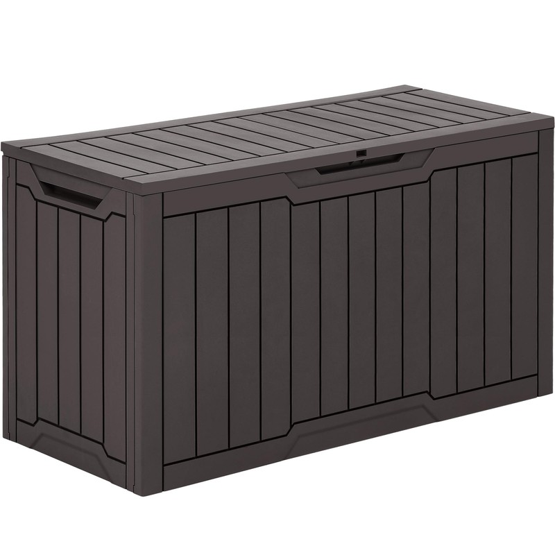 YITAHOME 100 Gallon Outdoor Storage Box, Large Water Resistant Resin