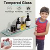 KOCOK 20 Inches Glass Shelves for Bathroom, Chrome Polished Floating