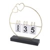 Perpetual Flip Calendar with LED Light Durable Construction Metal Art