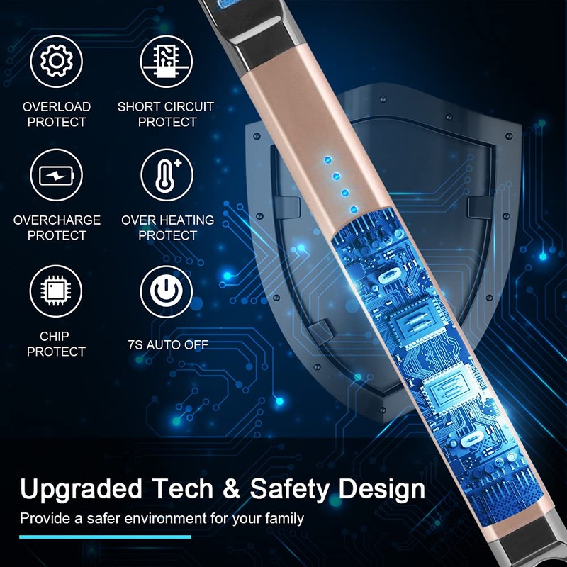 ARECTECH Electric Candle Lighter Rechargeable USB Long Gill Lighter for