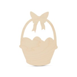 Unfinished Easter Basket Cutout 12 inch, Pack of 1 Holiday Home Decor, Easter Cutouts, Centerpiece, Party Decor, by Woodpeckers