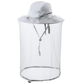 HunterBee Bee Keeper Beekeeping Veil Hat face Covering Costume Fly Hornet Insect Bug Mosquito mesh Cap Light Gray