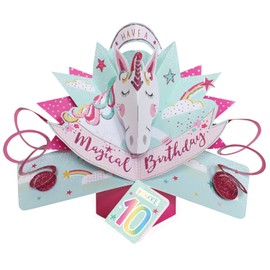 You're 10 Magical Unicorn 10th Birthday Pop Up Greeting Card 3D Pop-Up Cards POP207MC10