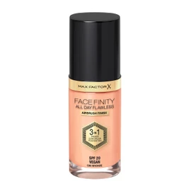 Max Factor Facefinity All Day Flawless 3 in 1 Foundation in Bronze 80 - Primer, Concealer & Foundation in One - For a Perfect Frosted Finish - 1 x 30 ml