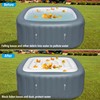 Tlswshsy 4.2Ft Inflatable Hot Tub Cover- Energy Saving Lid for