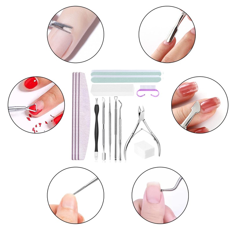 Nail File Set, Double-Sided Nail File, Nail Buffer Block, with