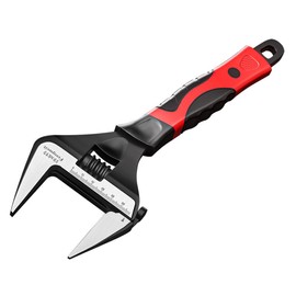 Monkey Wrench, Wide Monkey Wrench, Adjustable Wrench, Faucet Wrench, Seat Type, 9.8 inches (250 mm), Maximum Opening, 2.0 inches (50 mm), Adjustable, Scale Included, Water Plumbing, Plumbing, Automotive, Motorcycle Repair, Machine Repair