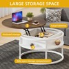 DWVO Coffee Tables for Living Room, Round Lift Top Coffee