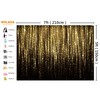 WOLADA Gold Backdrop Black and Gold Backdrop Glitter Backdrop Gold