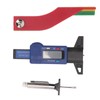 Digital Tire Tread Gauge Color Coded Depth Measurement Tool Handheld