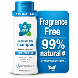 Nature Clean Pure Sensitive Shampoo, Unscented, 10 Fluid Ounce.