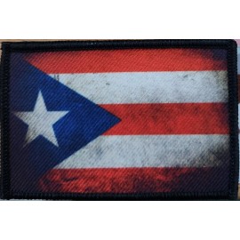 Puerto Rico Flag  Patch W/ VELCRO® Brand Fastener Camouflage Tactical II