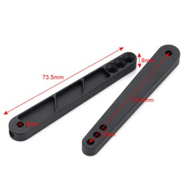 RCLions Alloy Metal Rear Sway Bar Anti-roll Set for 1/10th Rock Crawler Car Axial Wraith RR10/90048/90053,Yeti 90025 (Black)
