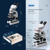 Stereo-microscopes-40-1600X Magnification,Biological Educational Microscope for Students,with Phone Clip,Biological Specimen and