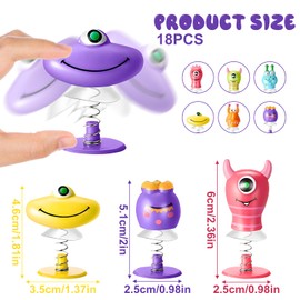 CHmiss 18 pieces monster jumping toys, monster jumping toys for boys, jumping monsters, children, toys, birthday gifts (random colours)