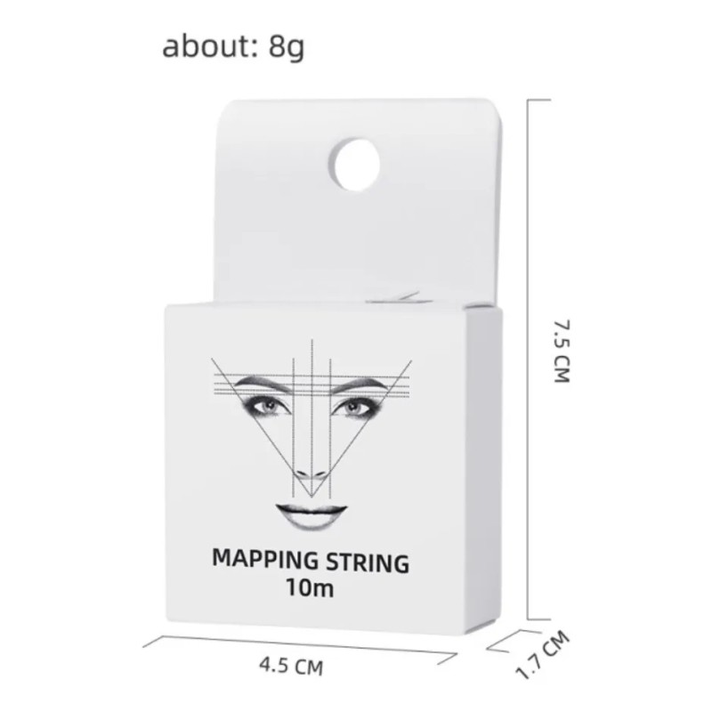 Hilo Entintado Para Diseño Mapeo De Cejas Microblading 2 Pz