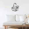Azeeda 'Monkey & Toy' White Premium Vinyl Decal Sticker –