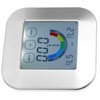 Indoor Touch LCD Screen Thermometer Hygrometer Electric Alarm Clock for