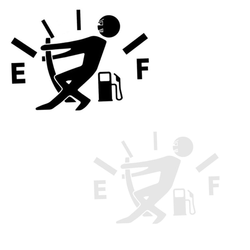 BUGUUYO Funny Car Stickers Empty Gas Sticker High Gas Consumption