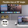 5 Stück HDMI-Adapter, 4 x Stecker auf Buchse, 90 Grad