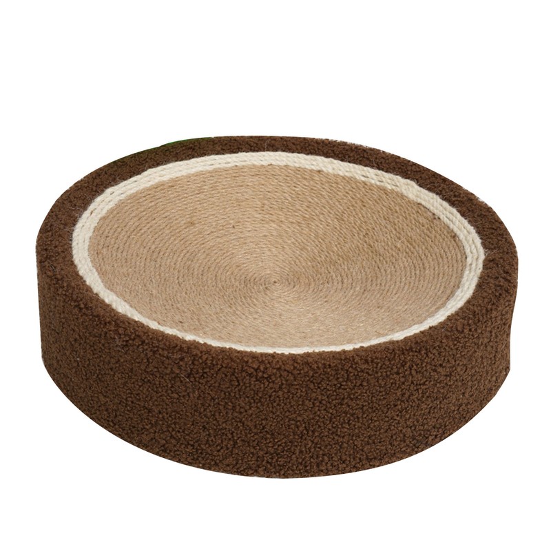 Round Cat Scratch Bowl Scratch Resistant Comfortable Sisal Lasting Cat