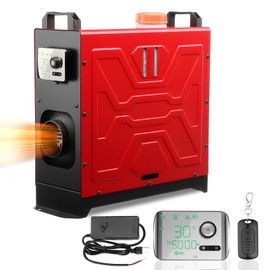 GEARLASSO Diesel Heater, 12V/24V/110V 8KW Parking Heater with Remote Control and LCD Display, 2 Ways Control Fast Heating with Muffle Silencer for Campers RV Truck Boat Bus Car Trailer Garage