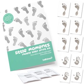 Inkless 10 Sheet & 3 Inkless Towelette Baby Hand Print and Foot Print Kit - Ready to Frame Sizes