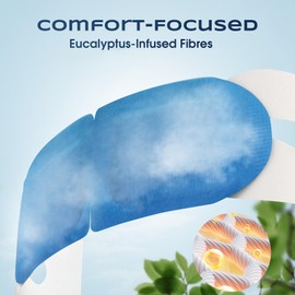 ProCIV New Steam Eye Mask 20 Packs Blueberry Warming Eye Masks Eucalyptus Fiber Self Heating Eye Mask Disposable Sleep Mask for Dry Eyes, Plane Travel Essentials, Sleep Gift Set for Everyone