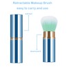 Xinpinzhou Blue Retractable Makeup Brush, Retractable Blush Blusher Face Powder