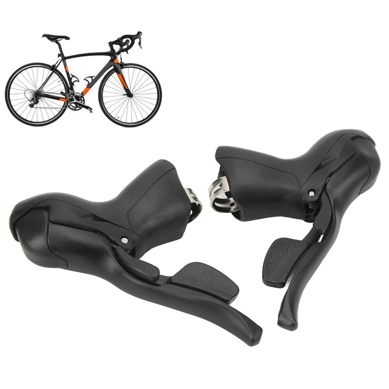 2Pcs 2x7 Speed Bike Shifter Brake Levers Aluminum Alloy PVC