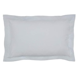 Peacock Blue Hotel Thread Count Plain Dye Cushion Covers 100% Combed Cotton 300 Thread Count Blue - Blue Mist 74x48