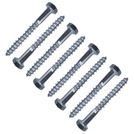 Coach Wood Screws Hex Head Width 13mm Zinc Plated Steel Screw Hexagon Lag Bolts Silver Long M8 (2.75" x 0.31") 8mm x 70mm Box of 8 pcs