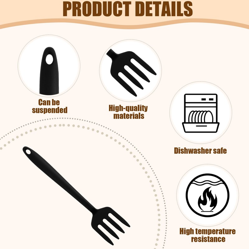 High Quality Silica Gel Cooking Fork - Kitchen Fork with