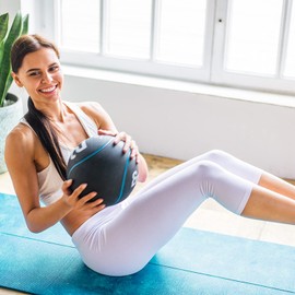 FULLSOFT 3 Pack Capri Leggings for Women - High Waisted Tummy Control Black Workout Yoga Pants for Summer,Sports (3 Pack Capri Black, Light Blue, White,Large-X-Large)