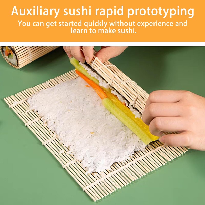 LZYDKH 6PCS Sushi Mat, Sushi Rolling Mat 24cm x 24cm
