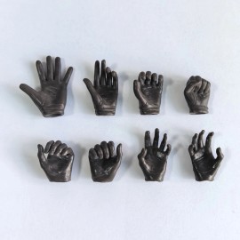 VStoys 1/6 scale female BROWN gloved gun hold hands for 12" figure Phicen worldbox USA