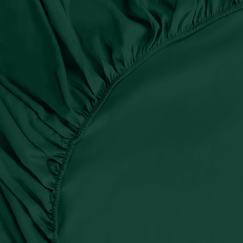 Utopia Bedding Fitted Sheet Double, Emerald - Deep Pocket 14
