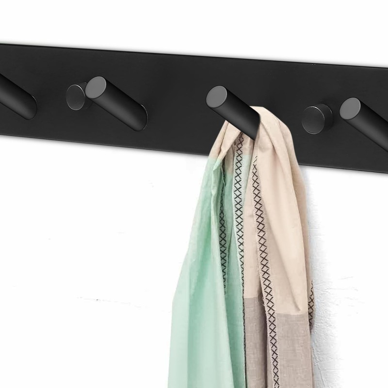 Coat Hooks Wall Mounted, Black Coat Hangers Coat Rack Wall