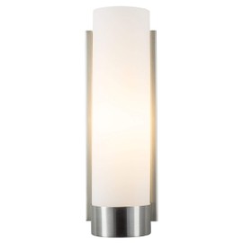 Elina Bathroom Vanity Light – Brushed Nickel w/Frosted Shade - Linea di Liara LL-WL301-BN