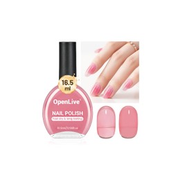 OpenLive Esmalte De Uñas Rosa Gelatinoso De 16,5 Ml, De Gran Volumen Y Secado Rápido, Brillo Duradero, Ideal Para Decorar Uñas De Manos Y Pies, Ideal 