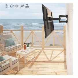 Mount Plus Outdoor Anti-Theft Full Motion Weatherproof TV Wall Mount for Most 32 - 60 HDTV