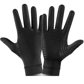 Guantes, Guantes para Artritis Mujer, Hombre Guantes de Compresión, Guantes de Compresion Artritis Mujer Absorbentes del Sudor, Guantes para Artritis con Diseño Cómodo, Negro (Small)