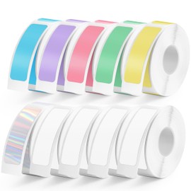 1600 Pcs MIARALA Colored D30 Label Tape, Label Maker Tape-12mm×40mm(0.47"x1.57") Sticker Thermal Paper Self-Adhesive Label Tape for D30 Printer 10 Rolls