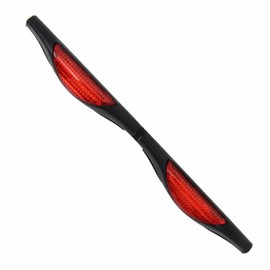 TOTMOX 2Pcs Car Door Protectors Bump Stop Door Edge Guard Strip, Dent Reflectors Clip On Car Front Rear Door Scratches Protection Red