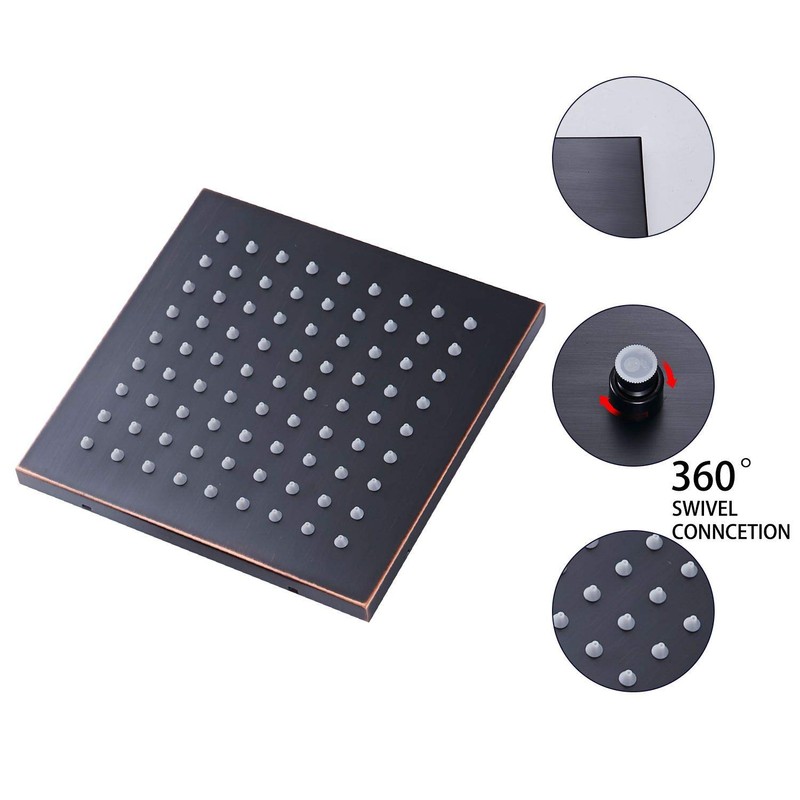 Oil Rubbed Bronze Shower Head Blucky 8 inch High Pressure