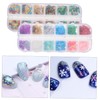 ABOOFAN Snowflake Nail Art Stickers Decorative Sequins Slices for Manicure