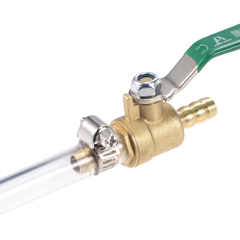 sourcing map Brass Air Ball Valve Shut-Off Switch 8 mm