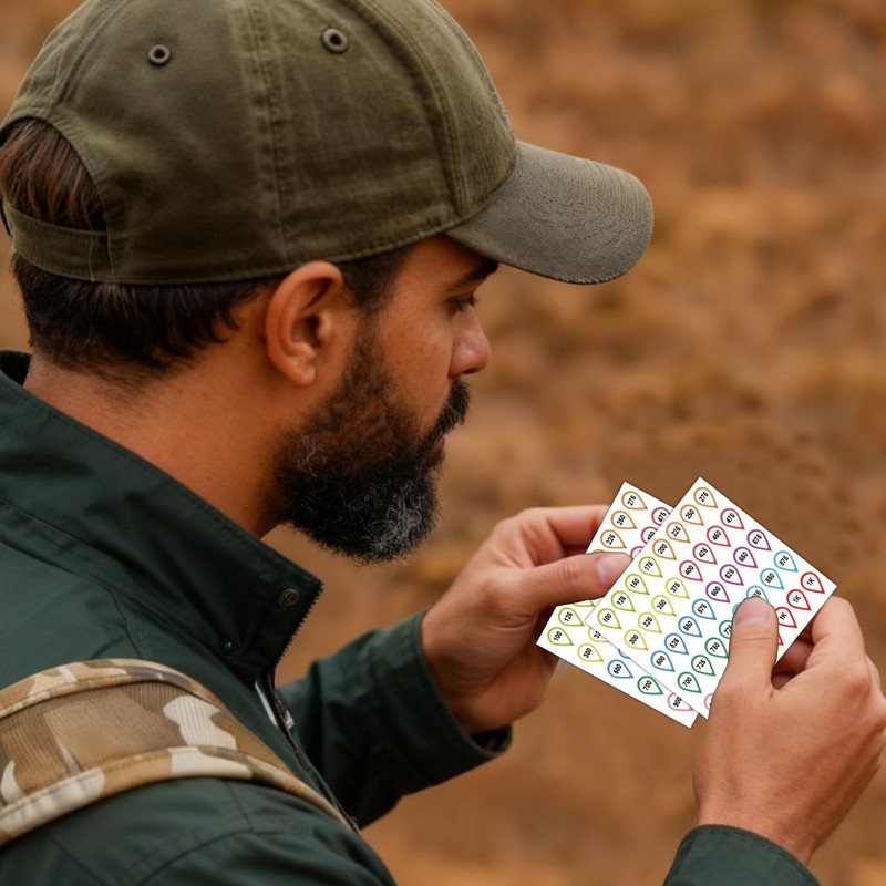 10 Sheets 0.23×0.19 Inch Scope Dope Stickers