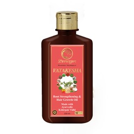 Lavanyam's VATAKESHA - Root Strengthening Hair Oil made with Ayurvedic Kshirpak Vidhi infused with 21 Natural Herbs, Anti-hair fall, Relaxing, Conditioning, Nourishing (200 Ml)