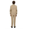 Gioberti Boy's Linen Suit Set Jacket and Dress Pants, Khaki,